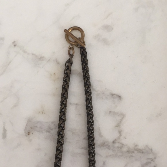 Handmade Geometric Metal Chain Necklace - Picture 3 of 5